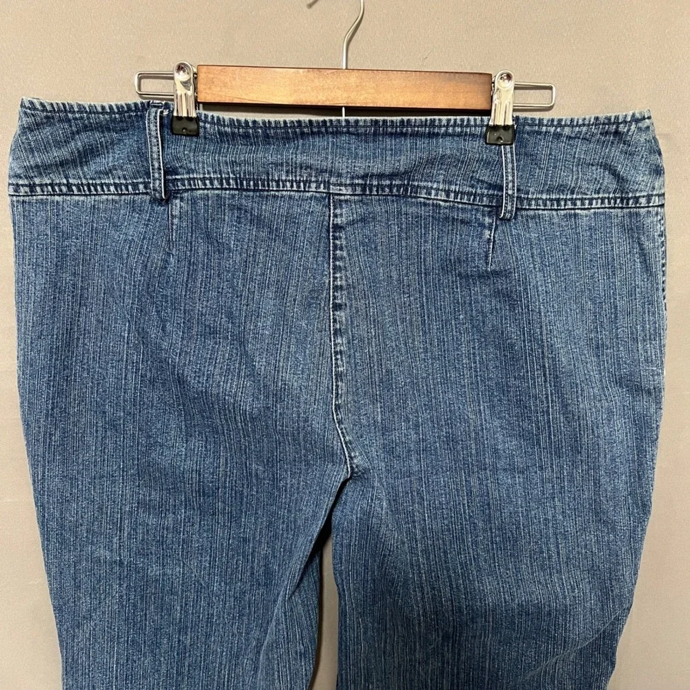 New‎ York & Company Y2K Bareback Denim Jeans Wide Leg Blue Size 18